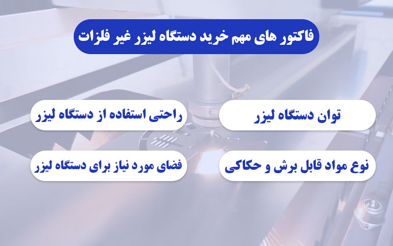 فاکتور های مهم هنگام خرید دستگاه لیزر غیر فلزات