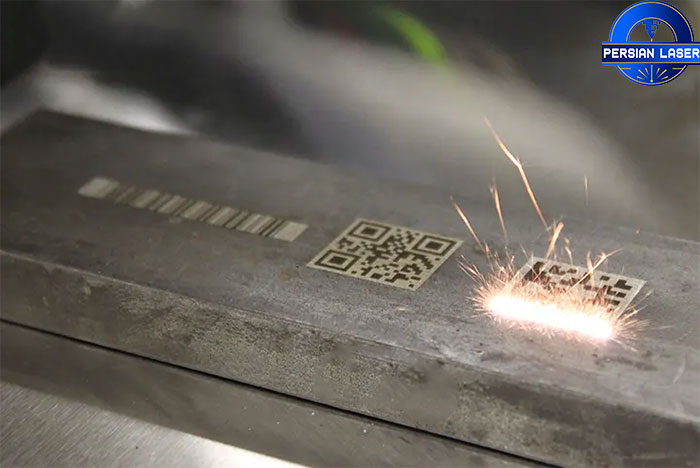 حکاکی Qr code با دستگاه لیزر مارکینگ